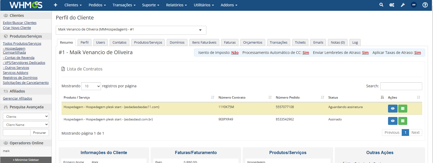 Addon Contrato