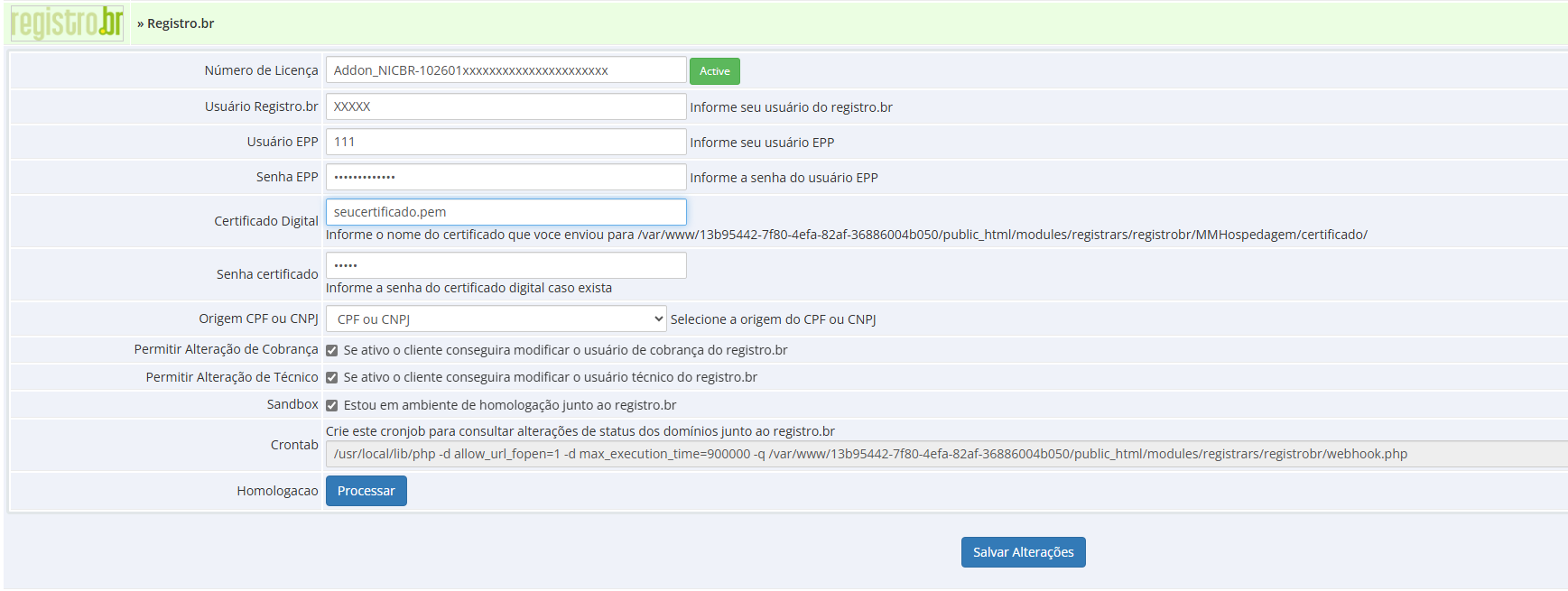 Registro BR
