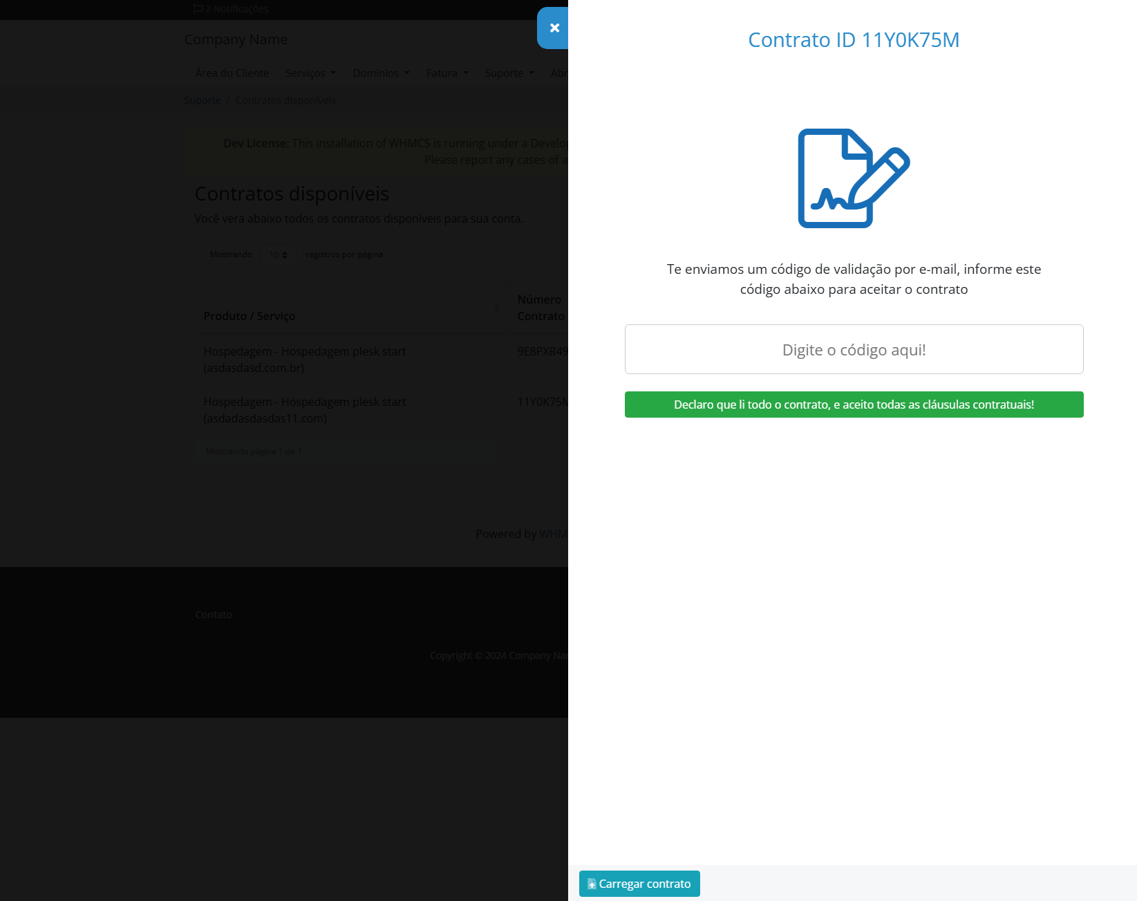 Addon Contrato